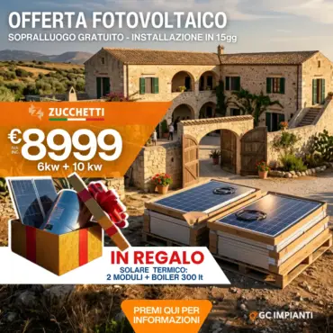Installazione Fotovoltaico 6kw (+10kw acc.) Zucchetti